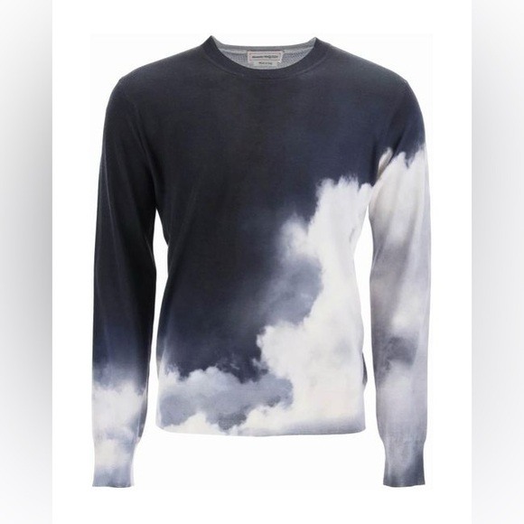 Alexander McQueen Storm Print Wool and Silk Sweater, size S - Picture 1 of 12
